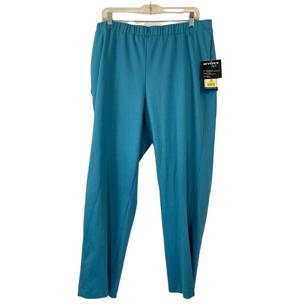 Allison Daley Women's Sky Blue Wrinkle Resistant Dress Pants